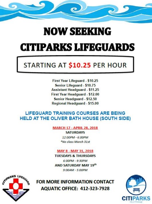 Lifeguard poster for Citiparks 2018
